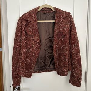 Vintage burgundy paisley jacket
